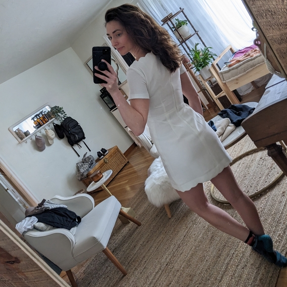 Club Monaco Scalloped Mini Dress - Picture 7 of 8